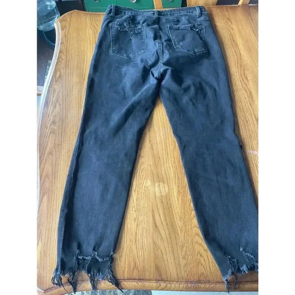 Women's Vervet by Flying Monkey Black‎ Distressed Jeans Size 32 Bin B - Picture 12 of 13